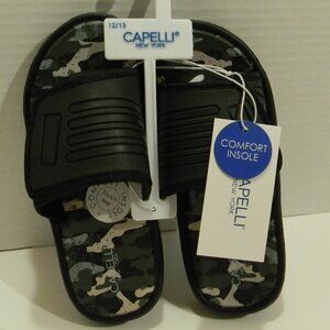 Capelli New York Boys Slides Sandals Flip Flops Comfort Insole Adjustable Camo